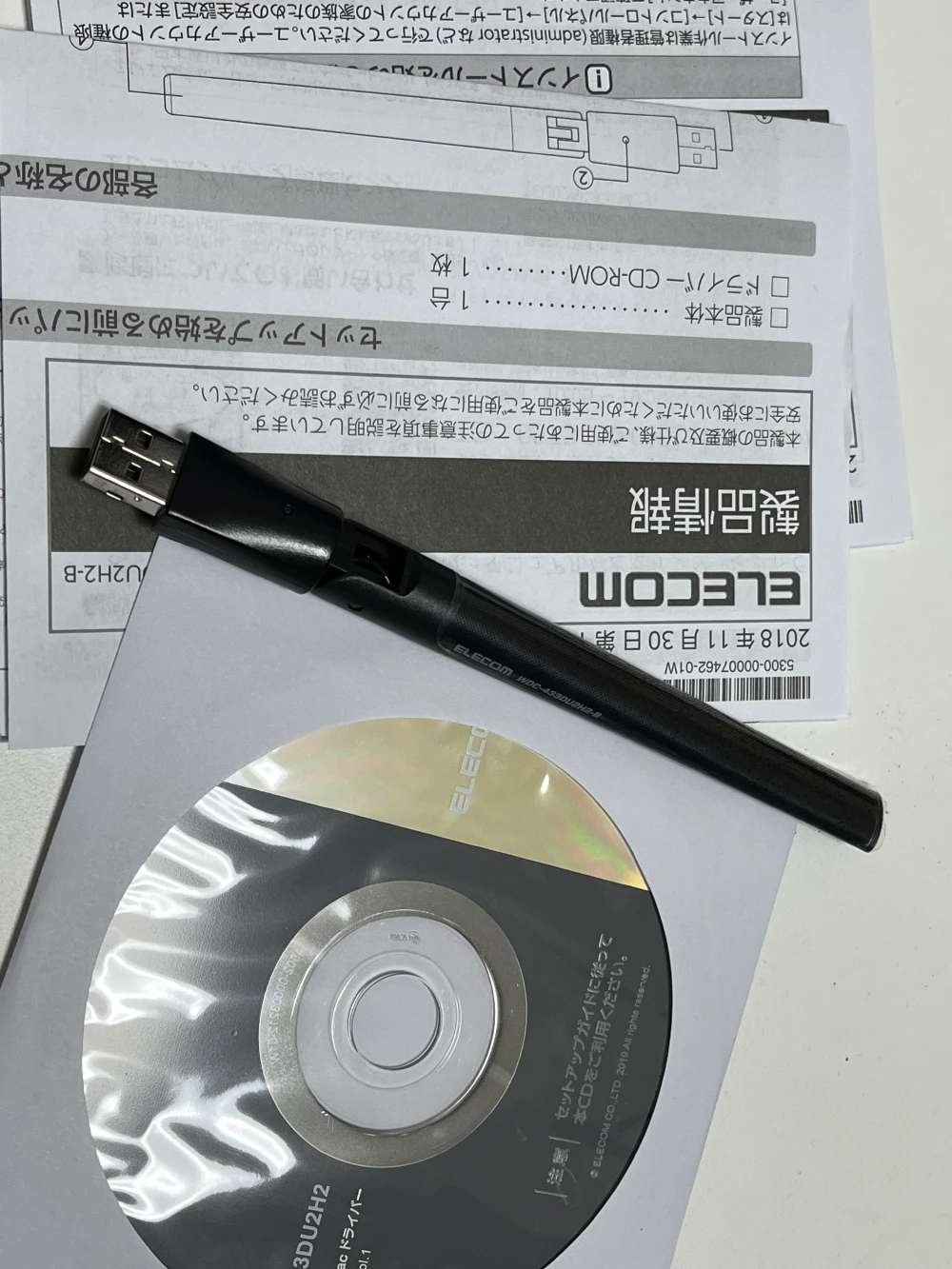 ELECOM製WDC-433DU2H2 無線LAN子機 中身